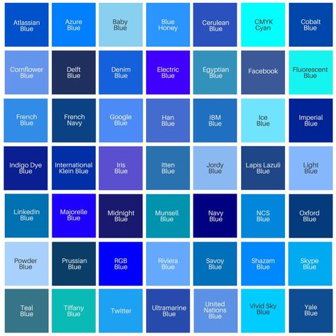 Colour Symbolism, Pelan Rumah Kecil, Tint And Shade, Purple Color Names, Different Blue Colors, Color Names Chart, Pantone Color Chart, Colour Illustration, Color Knowledge