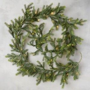 A French Inspired Christmas Front Porch - Maison Style Battery Operated Garland, Evergreen Garland, Battery Operated Christmas Lights, Garland With Lights, Cedar Garland, Pine Garland, French Christmas, Green Garland, Christmas Tours