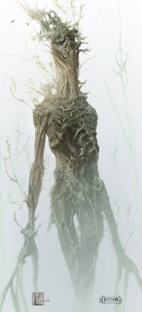 ArtStation - Tree Beings Concept for Snow White and the Huntsman, Ian Joyner Tree Monster, Illustration Fantasy, Forest Creatures, Alien Creatures, Monster Design, Mystical Creatures, Creature Concept, Magical Creatures, Creature Design