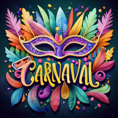 Rio Carnival Theme Party Decorations, Rio Carnival Theme Party, Carnival Logo, School Disco, Latin American Culture, Rio Carnival, Paint Watercolor, Theme Dress, Carnival Themes