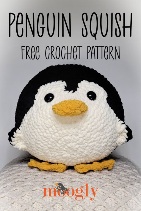 Crochet Penguin, Crochet Animal Amigurumi, Plushie Patterns, Crochet Animals Free Patterns, Crochet Design Pattern, Crochet Amigurumi Free Patterns, Patterns Ideas, Crochet Amigurumi Free, Handmade Wardrobe