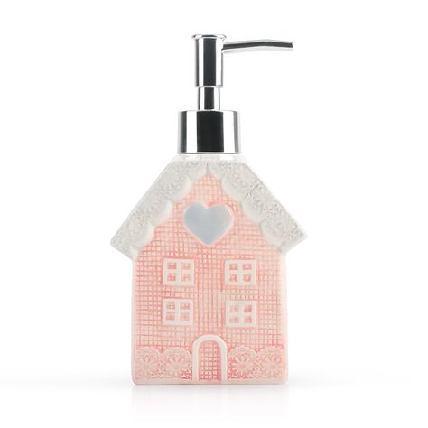 PRICES MAY VARY. Perfect Size: The ceramic soap dispenser has an appropriate size of 18*7.8cm/7.09*3.07 inch and contains 330ml/11.65oz of liquid Unique Design: This unique debossed patten and lattice house design, modern and minimalist ,fashion pink can perfectly match various room decorations; You can give it as a great gift to your friends or family Wildly Used In Your Life: This soap dispenser is a great bathroom or kitchen appliance, with a wide bottle mouth, which can easily replenish liqu Kawaii Toothbrush, Cute Soap Dispenser, Koji Koda, Cute Bathroom Decor, House Design Modern, Dream Wishlist, Green Floor, Floral Soap, Ceramic Soap Dispenser