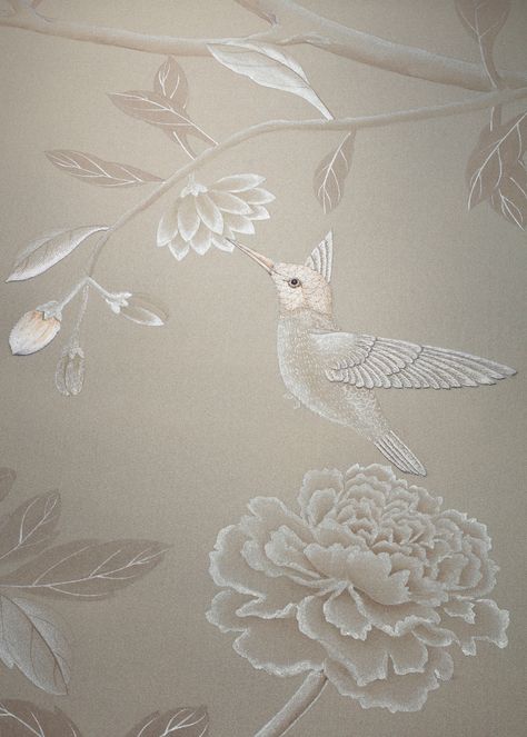 de Gournay- Hand painted wallpaper and fabrics Degournay Wallpaper, Gournay Wallpaper, Chinoiserie Room, De Gournay Wallpaper, Handmade Wallpaper, Pearl Wallpaper, Painted Wallpaper, Bedroom Redesign, Hand Painted Wallpaper