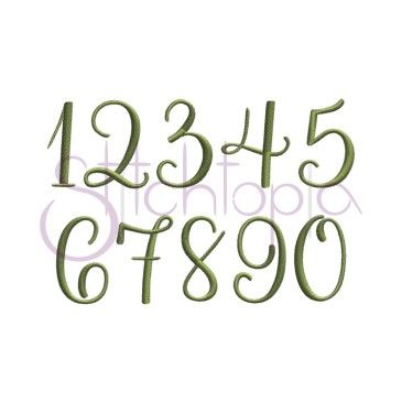 Kaelin Numbers Set – 6 sizes Embroidery Numbers Font, Hand Lettered Numbers, Fonts Numbers, Number Fonts, Cricut Monogram, Fancy Stuff, Fancy Script, Alphabet Fonts, Hand Writing