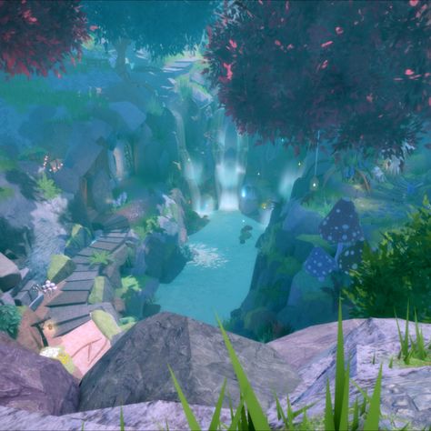 5 aesthetic screenshots from the game on ROBLOX called - Springs Rock (Showcase). I love the colours.. they looks so pretty! Roblox Islands House Ideas, Bloxburg Wonderland, Bloxburg Creative Builds, Roblox Builds Studio, Roblox Studio Build Ideas, Bloxburg Enchanted Forest, Bloxburg Crystal Cave, Bloxburg Cave Ideas, Creative Bloxburg Builds