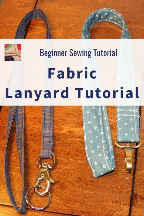 How to make a Fabric Lanyard | Needlepointers.com Fabric Lanyard Diy, Sew Lanyard, How To Make A Lanyard, Diy Lanyards, Lanyard Tutorial, Lanyard Diy, Diy Lanyard, Sewing Machine Thread, Scrap Fabric Projects