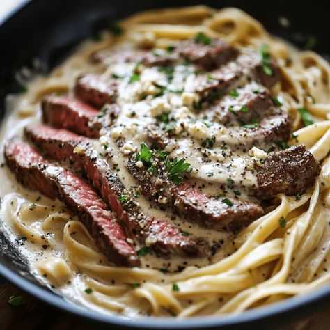 Steak Gorgonzola Alfredo Steak Garganzola Alfredo, Steak Carbonara Pasta, Steak Gorgonzola Pasta, Steak Fettuccine Alfredo, Tender Sirloin Steak, Steak Alfredo Pasta, Steak Gorgonzola Alfredo, Gorgonzola Alfredo, Steak Alfredo