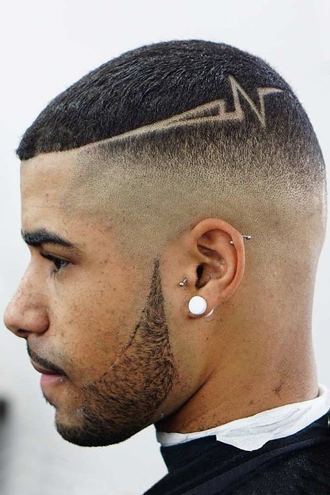 Types Of Bald Fade To Experiment With | LoveHairStyles.com Hair Tattoo Men, Hair Tattoo Designs, Hairline Tattoos, Man Cut, Haircut Designs For Men, Fade Haircut Designs, Hair Designs For Men, Best Fade Haircuts, Trendy Mens Haircuts