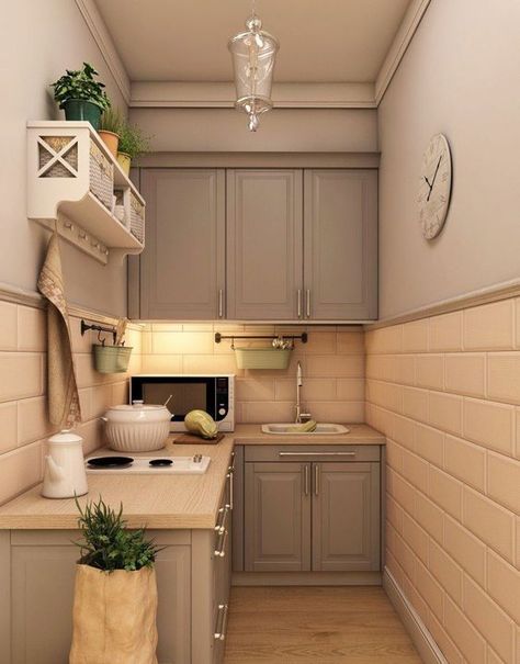 Small Kitchen Makeovers, Small Kitchen Decoration, Tiny Kitchen Design, Small Kitchen Design Ideas, Desain Pantry, Kabinet Dapur, Small Kitchen Design, Small Kitchen Decor, Hus Inspiration