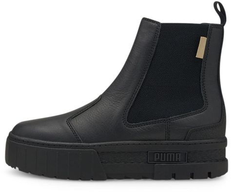 PRICES MAY VARY. Leather sole Womens Fall Boots, Rubber Sole Boots, Womens Casual Boots, Low Ankle Boots, Lug Boots, Puma Womens, Boot Bling, Black Chelsea Boots, Black Boots Women