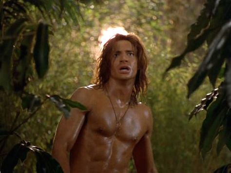 So basically George of the Jungle was a mega hunk. | George Of The Jungle Was The Ultimate Hunk Of The '90s Happy St George's Day, Brendan Fraser The Mummy, Noble Woman, Mummy Movie, George Of The Jungle, St Georges Day, St Georges, Brendan Fraser, Baby George