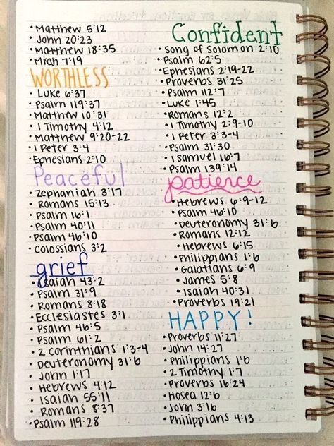 Colorful Notes Ideas Notebooks, Bible Verse List Scriptures, Bible Verse Study Guide, Ways To Take Bible Notes, Bible Verse To Highlight, Bible Journaling About Relationships, Verses To Highlight In Bible, Bible Verses For Emotions And Feelings, Bible Contents Highlight