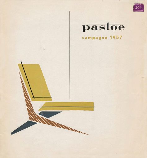 :: Ad from 1957 run by Dutch furniture brand Pastoe :: Dutch Furniture, Furniture Ads, Mid Century Illustration, Vintage Graphic Design, Design Innovation, Dutch Design, Design Museum, Corporate Design, Mid Century Modern Design