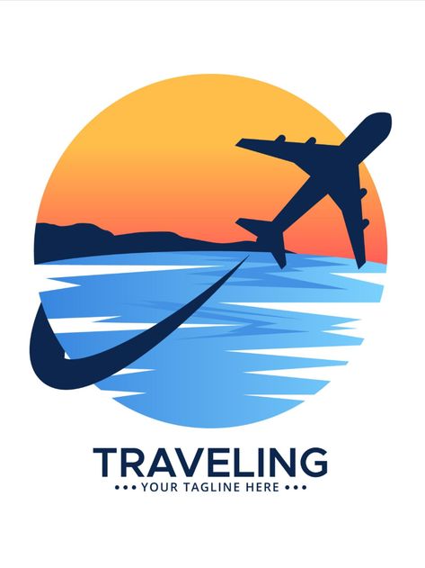 Easily customize this pre-made Travel Logo Online with a refreshing Plane Flying logo image. Plane Flying logos excellent for branding an international Travel agency, USA tour company, summer tours etc. In addition, Airplane emblem used for branding a Flight school, airline. Logo For Travel Company, Travel Agency Logo Ideas, Flight Logo Design, Tour And Travel Logo, Travel Logo Design Ideas, Travel Company Names, Travel Agency Logo Design, Turismo Logo, Travel Company Logo