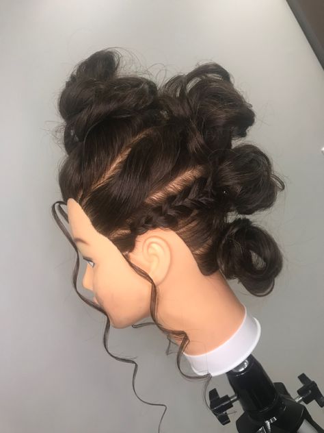 Unique Updos For Short Hair, Updo Pageant Hairstyles, Creative Updo Hairstyles, Unique Updos For Long Hair, Curly Hair Special Occasion Styles, Fantasy Hair Updo, Interesting Updos, Unique Updo Hairstyles, Hairstyles For Mannequin Heads