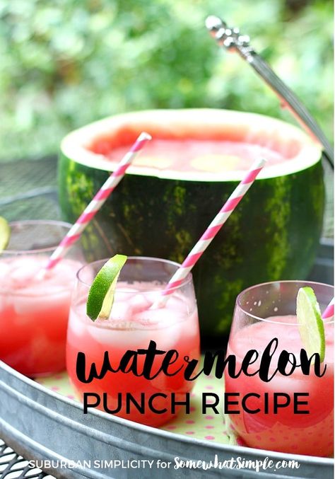 Cocomelon Party Punch, Watermelon Punch Bowl, Watermelon Punch Recipes, Watermelon Birthday Party Food, Watermelon Party Centerpieces, Watermelon Party Food Ideas, Watermelon Treats For Party, Watermelon Themed Desserts, One In A Melon Party Ideas