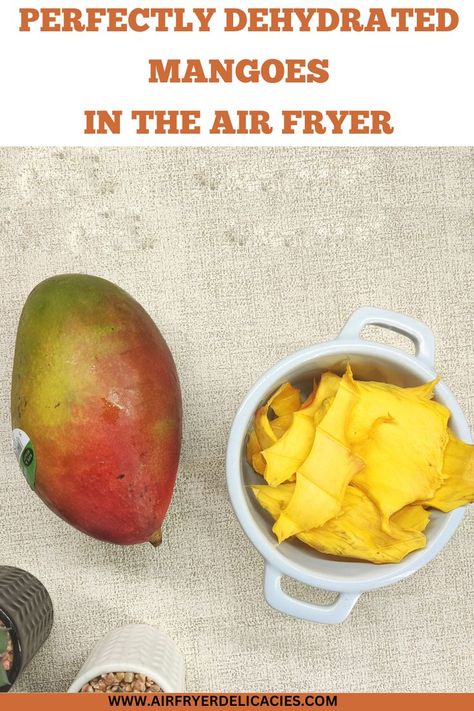 How to use an air fryer to make dehydrated mangoes, showcasing the finished chewy and sweet snack Fruit Recipes Healthy, Easter Snacks, Yummy Healthy Snacks, Healthy Snacking, Fruit Recipes, Healthy Snacks Recipes, Air Fryer, Healthy Snacks, Make It Simple