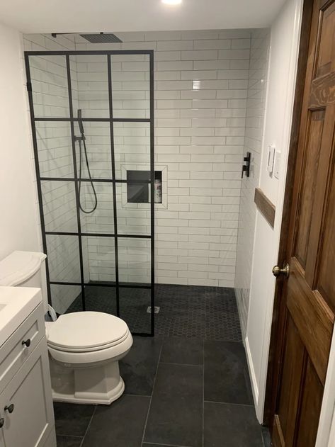 Basement Shower Remodel, Basement Bathroom Remodel, Industrial Basement, Low Ceiling Basement, Basement Bathroom Remodeling, Floor Heating, Radiant Floor Heating, Share Your Story, Radiant Floor