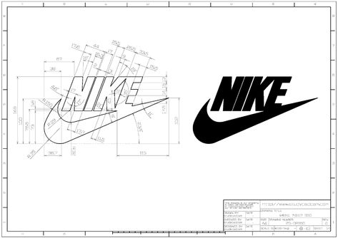 POPUL 2D CAD EXERCISES - NIKE LOGO - STUDYCADCAM Autocad Isometric Drawing, Metal Drawing, Autocad Tutorial, Draw Logo, Geometric Logo Design, Mechanical Engineering Design, Isometric Drawing, Muster Tattoos, Autocad Drawing