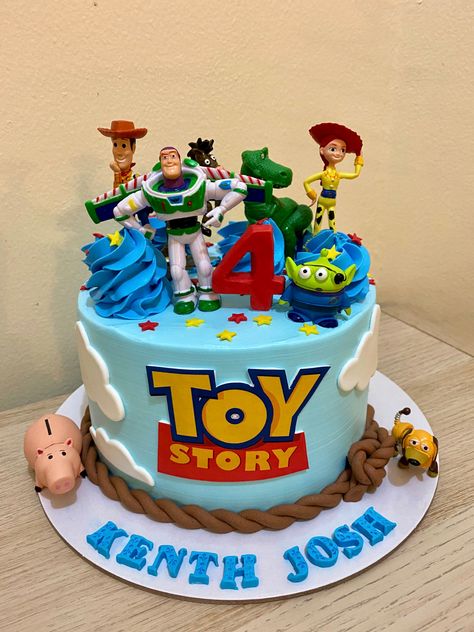 Toy Story Birthday Cake 1 Tier, Buzz And Woody Birthday Cake, Toy Story 4 Birthday Cake, Reach Four The Sky Toy Story Cake, Toy Story Themed Birthday Cake, Third Birthday Toy Story Theme, Toy Story Cloud Cake, Toy Story 3rd Birthday Cake, Simple Toy Story Cake Ideas