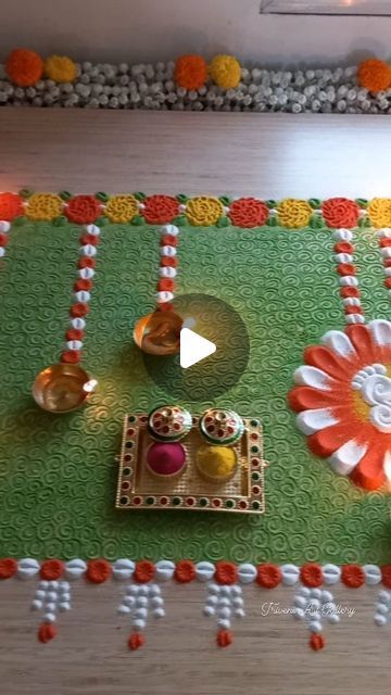 Navratri Special Rangoli, Small Rangoli Designs, Diwali Special Rangoli, Diwali Special Rangoli Design, Rangoli Designs Easy, Rangoli Diwali, Rangoli Simple, Easy Rangoli Designs Diwali, Special Rangoli