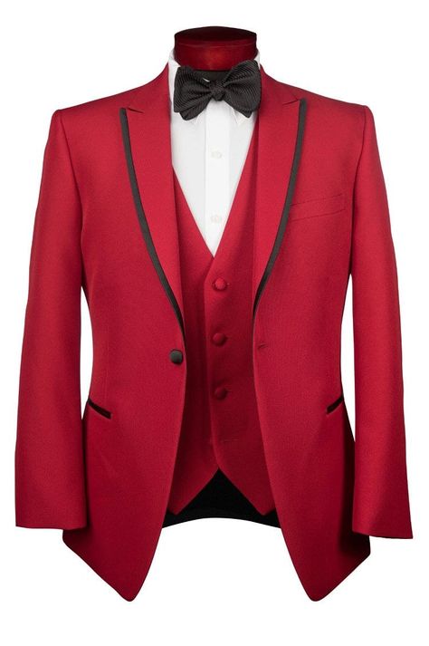 Quinceanera Red, Red Tuxedo, Tie Vest, Slim Fit Tuxedo, Carpet Looks, Tuxedo Dress, Shirt Tie, Red Suit, Red Shirt