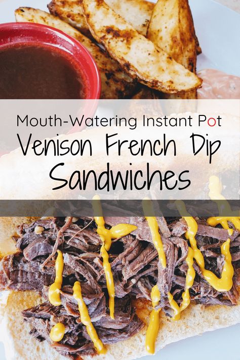 Instant Pot French Dip Recipes For Canned Venison, Venison Roast Pressure Cooker, Elk Slow Cooker Recipes, Venison Instapot Recipes, Slow Cooker Venison Recipes, Venison Slow Cooker Recipes, Canned Venison Recipes Dinners, Deer Shoulder Recipes, Venison Shoulder Recipes