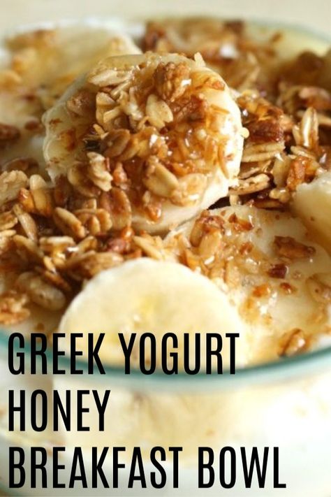 Bowl Desserts, Greek Yogurt Honey, Healthy Desayunos, Honey Breakfast, Yogurt Honey, Breakfast Bowls Recipe, Healthy Breakfast Recipe, Yogurt Breakfast, Six Sisters Stuff