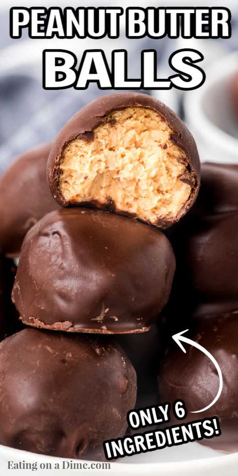 Chocolate Dipped Peanut Butter Balls, Peanut Desserts, Chocolate Covered Peanut Butter Balls, Cheese Ziti, Peanut Butter Balls Easy, Peppermint Scrub, Rice Krispies Recipe, Cake Ball Recipes, Peanut Butter Balls Recipe