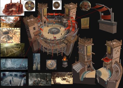 ArtStation - arena, Min jae Song Battle Arena Concept Art, Arena Concept Art, Minecraft Medieval Buildings, Arena Design, Gladiator Arena, Fantasy Environment, Map Game, Work Cartoons, Buildings Artwork