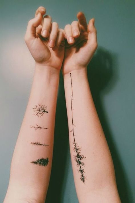 52 Nature Inspired Tattoo Designs - Sortra Tree Tattoo Forearm, Tree Tattoo Arm, Tattoo Trend, Tree Tattoo Designs, Forearm Tattoo Women, Neck Deep, Hot Tattoos, Nature Tattoos, Tree Tattoo