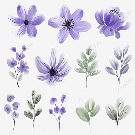 Purple Wildflowers Aesthetic, Purple Flower Illustration, Purple Watercolor Tattoo, Cute Purple Drawing, Butterfly On Flower Drawing, Purple Flowers Drawing, Purple Flowers Aesthetic, Purple Flower Tattoo, Purple Flowers Painting