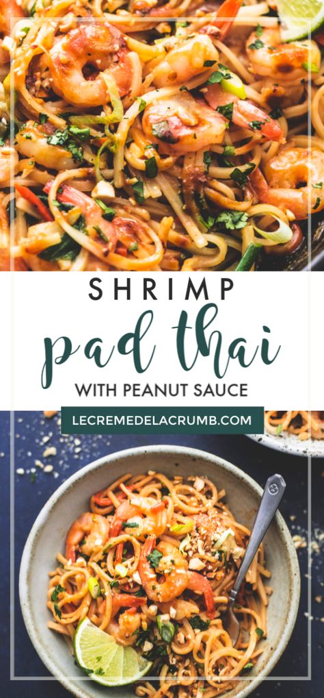 Shrimp Recipes Thai, Fish Noodles Recipe, Noodles Pad Thai Recipe, Recipes With Pad Thai Noodles, Easy Shrimp Pad Thai, Rice Noodle And Shrimp Recipes, Path Thai Recipe, Pad This Recipe, Pad Thai With Shrimp