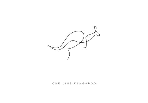 Joey Tattoo Kangaroo, Made In Australia Tattoo, Kangaroo Line Art, Fine Line Kangaroo Tattoo, Kangaroo Tattoo Design, Fine Line Tattoo Australia, Australia Themed Tattoo, Small Australian Tattoo, Australian Inspired Tattoos