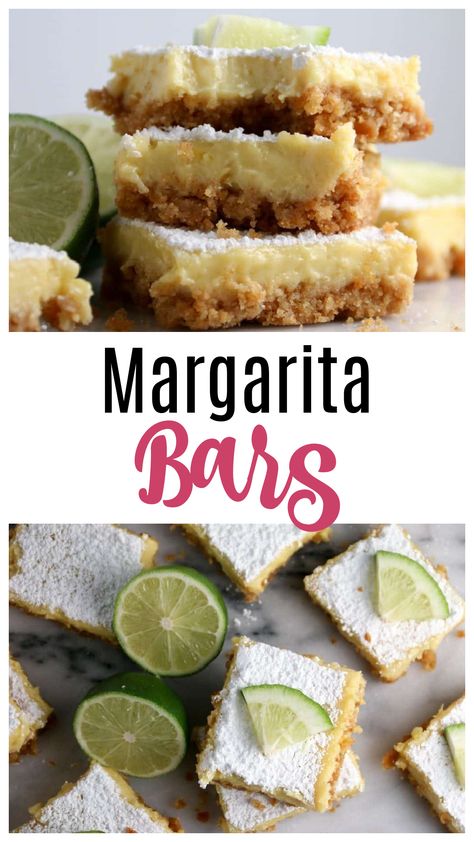 This margarita bars recipe is a dessert that comes together super fast. It's perfect for Cinco De Mayo! Gooey Butter Cake Bars, Margarita Bars, Butter Cake Bars, Ooey Gooey Butter Cake, Mouthwatering Desserts, Easy Brownie, Margarita Bar, Cheesecake Oreo, Fast Desserts