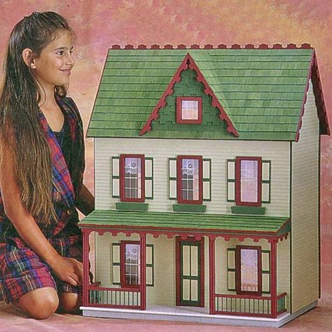 Real Good Toys Vermont Farmhouse Jr Kit - 1 Inch Scale - Collector Dollhouse Kits at Hayneedle Vermont Farmhouse Jr, Vermont Farmhouse, Good Toys, Real Good Toys, Wooden Dollhouse Kits, Wood Dollhouse, Toy Barn, Farm Toys, Dollhouse Toys