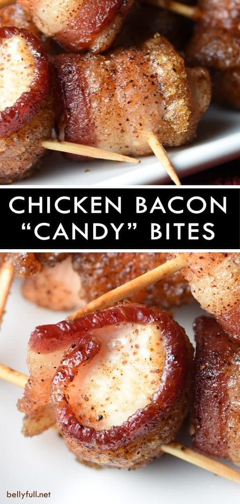 We affectionally refer to these Sweet Chicken Bacon Wraps as Chicken Candy. You’ll have to force yourself to share, they’re so good. Perfect appetizer for game day! #chickenbaconwraps #chickenbaconbites #appetizer #bacon #chicken #gameday Bacon Candy, Bacon Wraps, Bacon Wrapped Chicken Bites, Bacon Chicken, Sweet Chicken, Bacon Appetizers, Wrapped Chicken, Bacon Wrapped Chicken, Beef Bourguignon