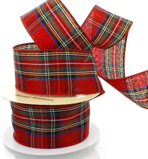 Amazon.com: Ribbon Traditions Vintage Red/Blue Plaid Flannel Wired Ribbon 2 1/2" By 25 Yards Tartan Plaid Christmas, Buffalo Plaid Christmas Decor, Christmas Wired Ribbon, Tartan Fashion, Plaid Christmas Decor, Winter Plaid, Blue Tartan, Plaid Ribbon, Buffalo Plaid Christmas