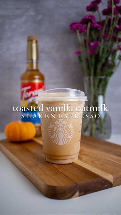 Starbucks Iced Toasted Vanilla Oatmilk Shaken Espresso✨ Say that fives times fast🥹😅 This recipe is so simple! All ya need: 🌻2-3 shots of… | Instagram Starbucks Toasted Vanilla Oatmilk Shaken Espresso, Iced Toasted Vanilla Oatmilk Shaken Espresso, Starbucks Iced Toasted Vanilla Oatmilk Shaken Espresso, Toasted Vanilla Starbucks, Oatmilk Espresso Recipes, Starbucks Blonde Nespresso Recipes, Starbucks Toasted Vanilla Oatmilk, Recipes With Oatmilk, Starbucks Shaken Espresso Recipe