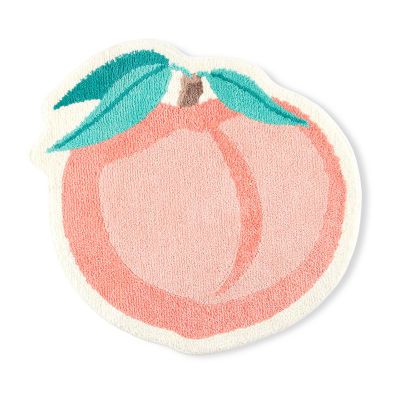 Clean Fruit, Peachy Clean, Shaped Fruit, Rug Machine, Fruit Orange, Kids Cleaning, Peach Fruit, Cotton Bath Mats, Bathroom Rugs And Mats