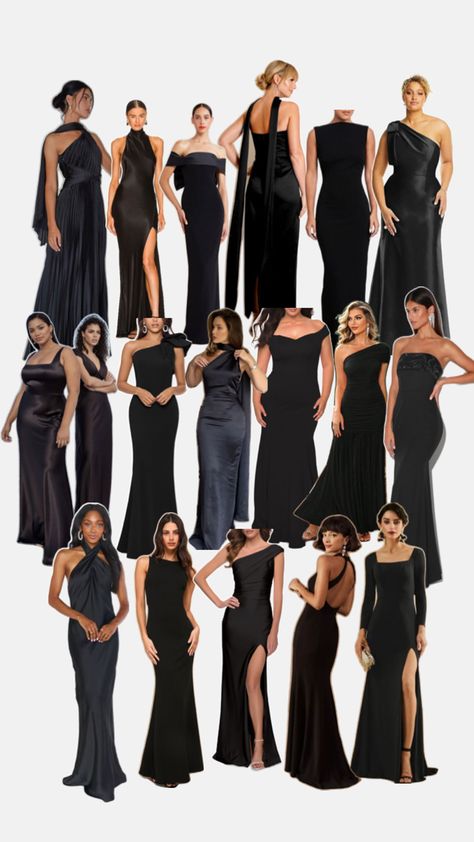 Hollywood Glam Dress, Black Tie Bridesmaids, Latest Bridesmaid Dresses, Holly Wedding, Winter Bridesmaids, Winter Bridesmaid Dresses, Wedding Lookbook, Bridesmaids Dress Inspiration, Dream Wedding Decorations