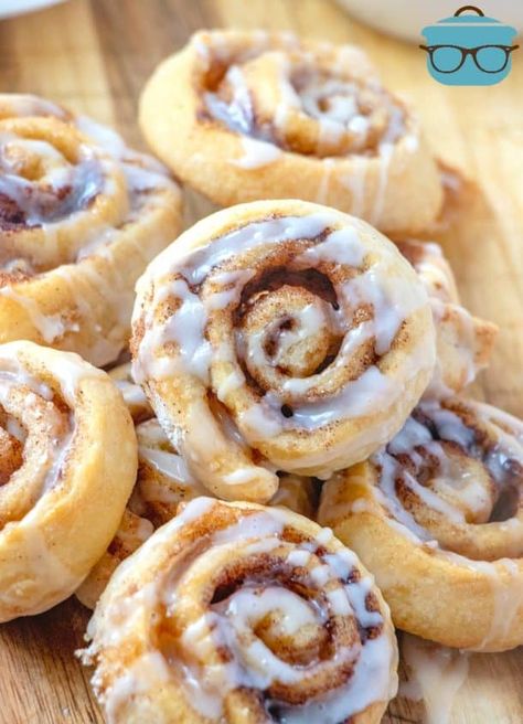 EASY CINNA-MINIS (Mini Cinnamon Rolls) | The Country Cook Mini Cinnamon Rolls With Crescent Rolls, Crescent Roll Dough Cinnamon Rolls, Crescent Sheet Cinnamon Rolls, Cinnamon Rolls From Crescent Roll Dough, Copycat Pillsbury Cinnamon Rolls, Mini Cinnamon Rolls Crescents, Burger King Cini Minis Recipe, Homemade Mini Cinnamon Rolls Easy, Crescent Roll Mini Cinnamon Rolls