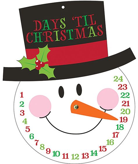 Christmas Countdown Crafts, Christmas Cutouts, Days Till Christmas, Countdown To Christmas, Christmas Decorations Bedroom, Days Until Christmas, Christmas Classroom, Pretty Christmas, Snowman Christmas