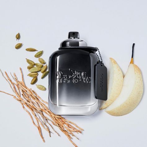 A fresh and invigorating fragrance with a blend of fruity, spicy, and woody notes. It opens with crisp top notes of pear, bergamot, and citrus, giving it a bright and refreshing feel. The heart reveals floral hints of jasmine and orange blossom, adding a soft and feminine touch. The base is warm and grounding, featuring cedarwood, suede, and musk, which provide a subtle sensuality and lasting warmth. It's a versatile, elegant scent that can be worn for both casual and formal occasions. #cologne Coach Fragrance, Coach For Men, Best Perfume For Men, Woody Scent, Coach Men, Mens Deodorant, After Shave Balm, Coach New York, Fragrance Gift