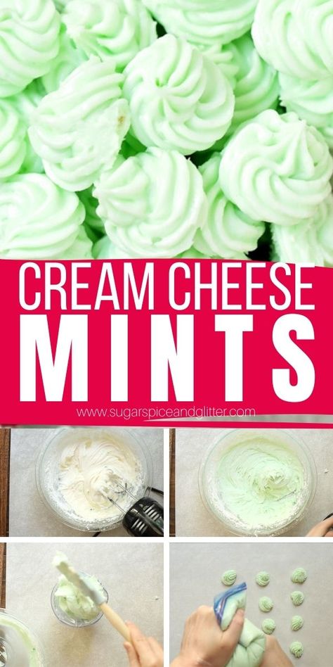 Wedding Cream Cheese Mints, Soft Mints Recipe, Wedding Mints Recipe, Buttermints Recipe Homemade, Wedding Mints Cream Cheese, Butter Mints Recipe Homemade, Meltaway Mints, Cream Cheese Mints Wedding, Homemade Mints