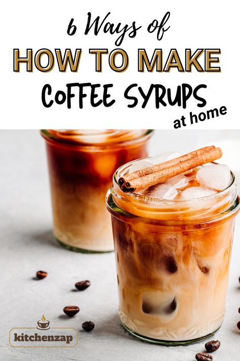 Hazelnut Syrup Recipe, Sugar Free Syrup Recipe, Caramel Coffee Syrup, Torani Syrup Recipes, Breakfast Ideas Easy Healthy, Torani Recipes, Flavored Coffee Recipes, Vanilla Syrup For Coffee, Homemade Coffee Syrup