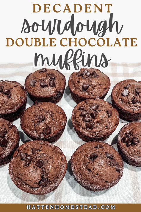 You don’t need anything fancy to make these heavenly double chocolate sourdough muffins, but I have some recommendations to make them the absolute best they can be. Chocolate Muffins Sourdough, Chocolate Sourdough Discard Muffins, Discard Chocolate Muffins, Sourdough Cupcakes Chocolate, Sourdough Double Chocolate Muffins, Sourdough Banana Chocolate Chip Muffins, Sourdough Discard Chocolate Cookies, Sourdough Discard Chocolate Muffins, Easy Sourdough Muffins