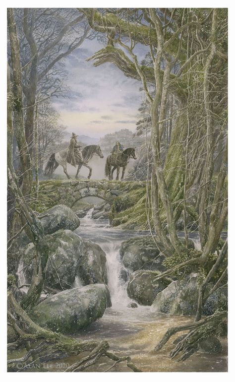 (1) Alan Lee (@AlanLee11225760) / Twitter Alan Lee Art, Alan Lee, John Howe, Hobbit Art, Middle Earth Art, Tolkien Art, Lotr Art, Fantasy Places, Gandalf