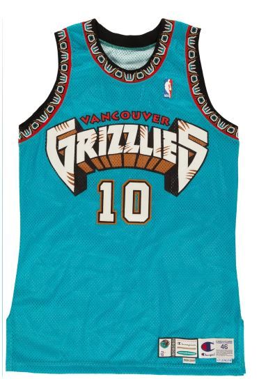 The Vancouver Grizzlies debuted in the league during the 1995/96 season and lasted until the 2000/01 season when they moved to Memphis. From 95 to 00 they wore quite unique jerseys at home and on the road. Memphis Grizzlies Jersey, Best Nba Jerseys, Grizzlies Jersey, Grizzlies Basketball, Vancouver Grizzlies, Nba Game, Jersey Collection, Nba Jerseys, Basketball Clothes