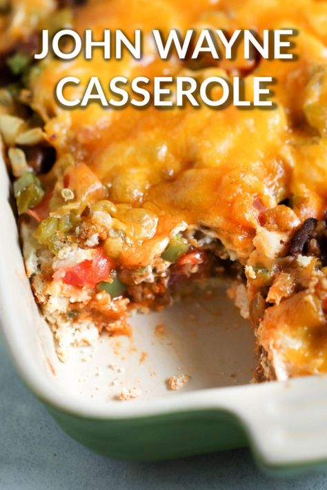 Beef And Biscuit Casserole, John Wayne Casserole, Casserole Beef, Biscuit Casserole, Easy Casseroles, Beef Casseroles, Biscuits Casserole, Taco Spaghetti, Pan Steak